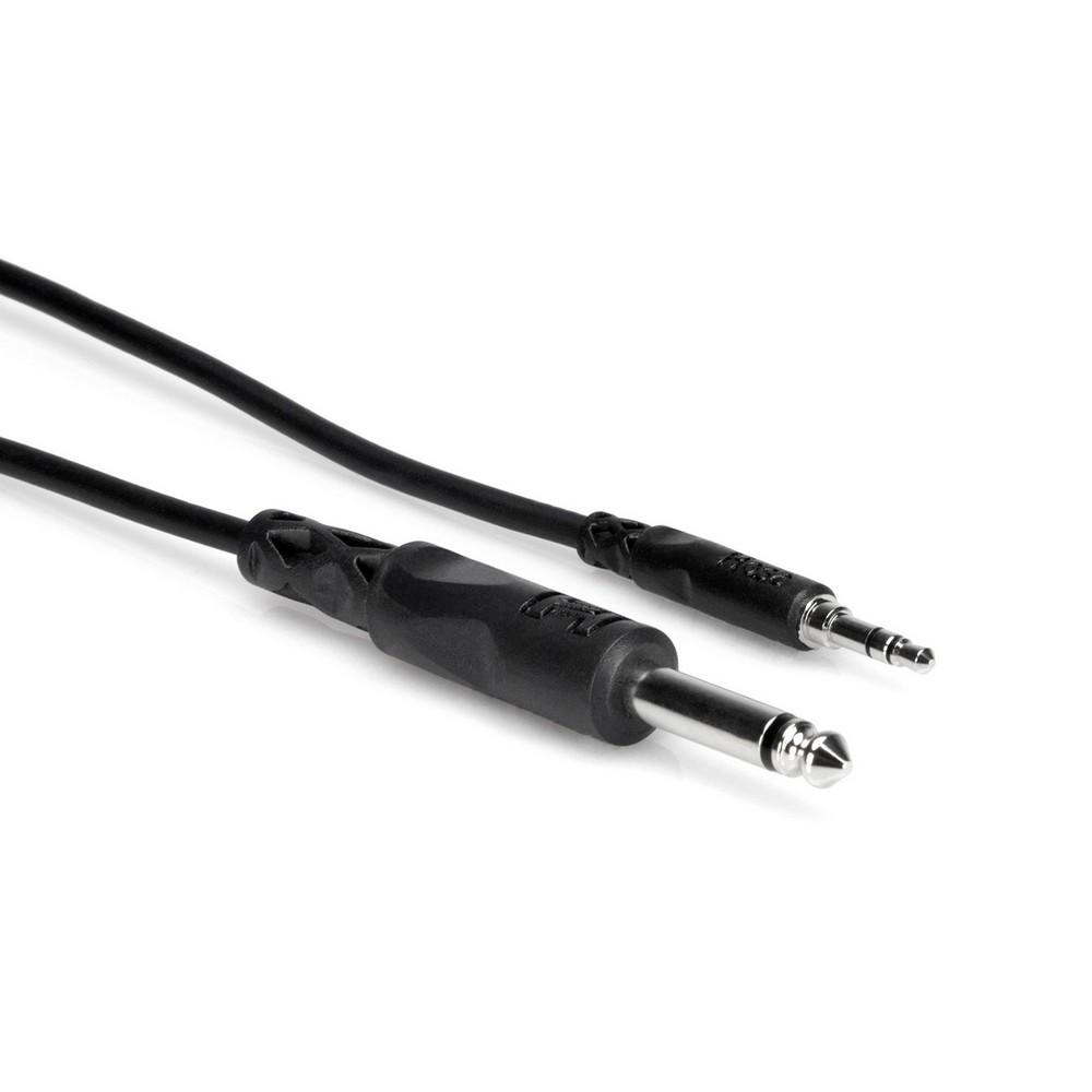 Hosa CMP110 1/4 inch TS to Cable 3.5mm TRS Mono Interconnect 10 ft