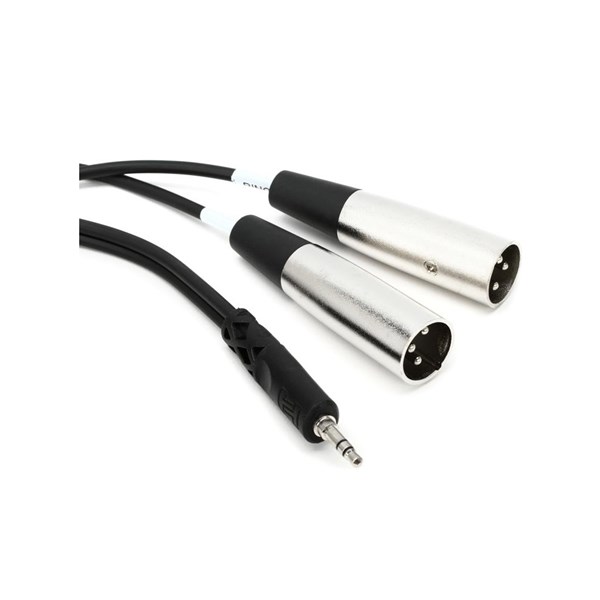 Hosa - CYX-403M Stereo Breakout Cable - 3.5mm TRS Male to Dual XLR3 Male - 9.8 foot