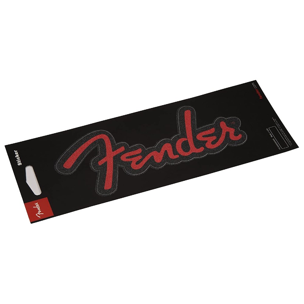 Fender Logo Sticker - Glitter Red (9100253000) - JB Music