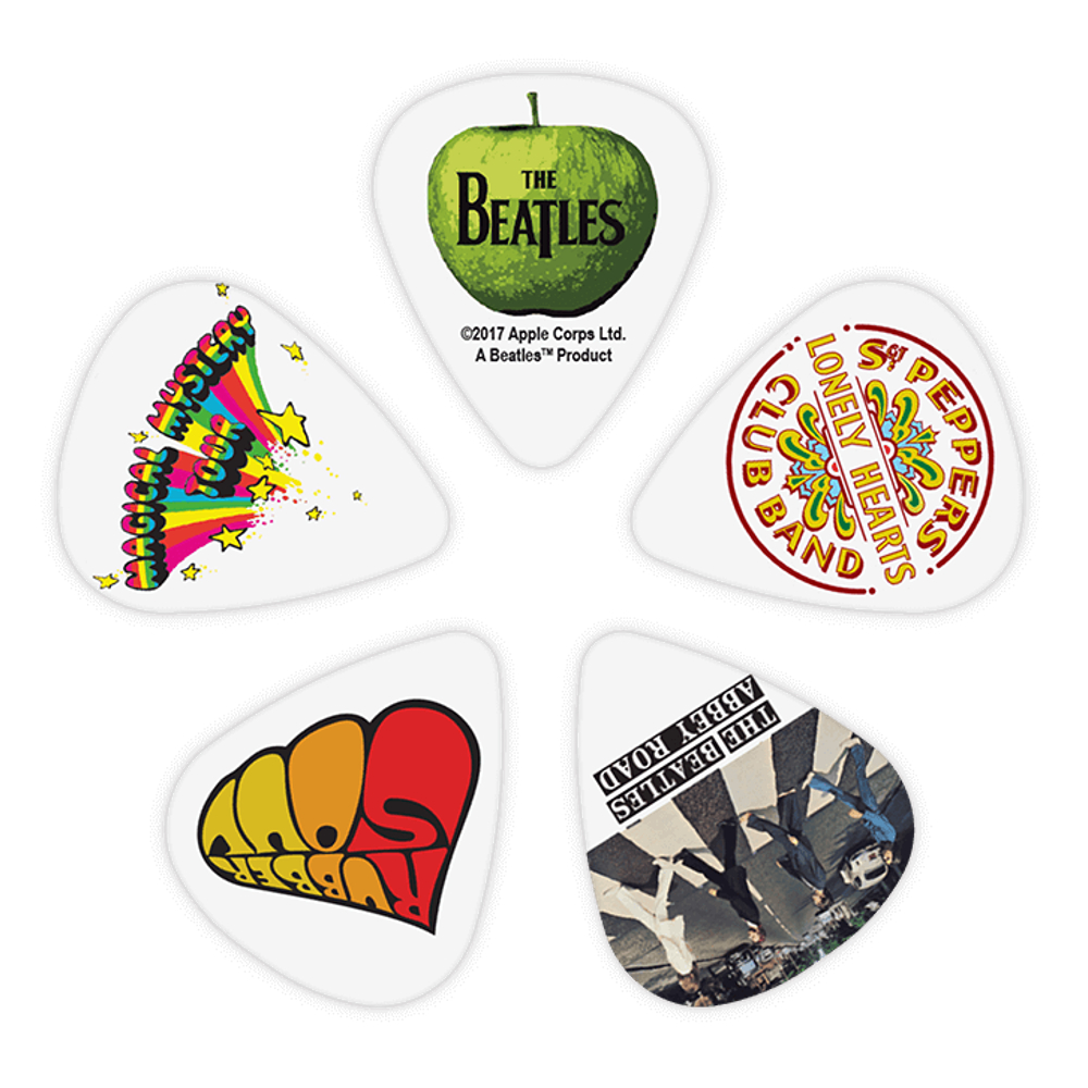 D'Addario Beatles Guitar Picks, Albums 10 pack, Thin