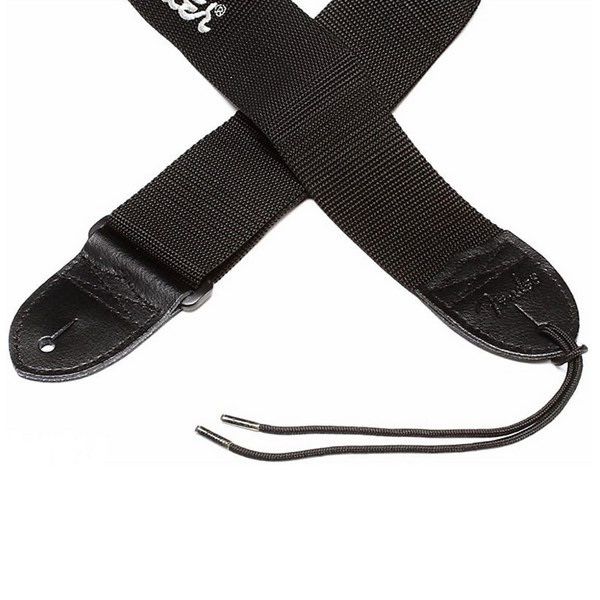 Fender Black Polyester Logo Straps - (990662043) 