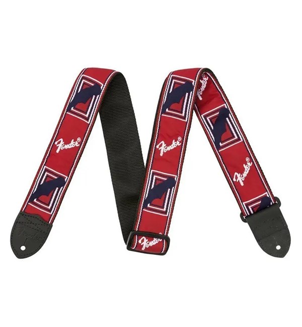 Fender 2 inch Monogrammed Strap Red/White/Blue (990682000)