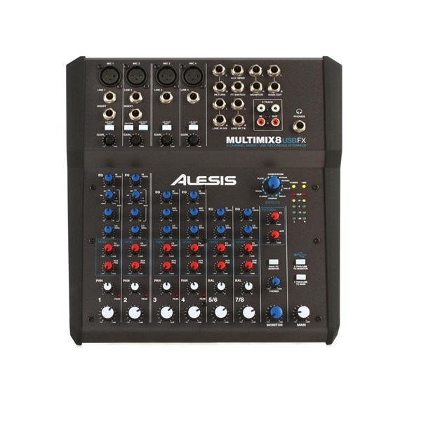 Alesis MultiMix 8 USB FX - 8-channel Mixer with USB Connection and Onboard Effects