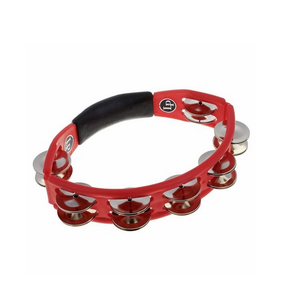 Latin Percussion (LP) Cyclops Handheld Tambourine - Steel - Red
