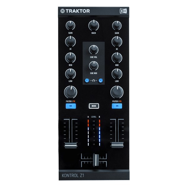 Native Instruments Traktor Kontrol Z1 Ultra - Compact 2-Channel DJ Mixer Controller - Black
