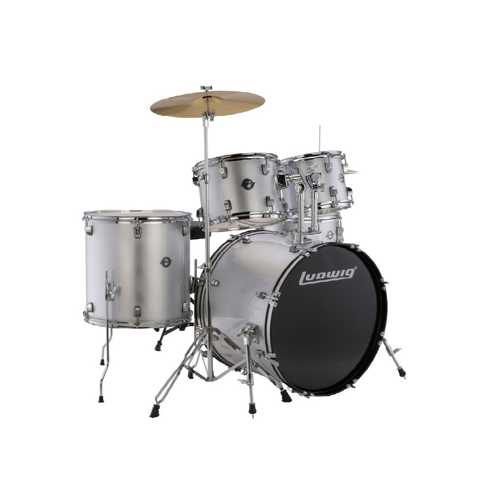 Ludwig LC1755DIR 5-Piece Drum Set - Accent Series - Silver