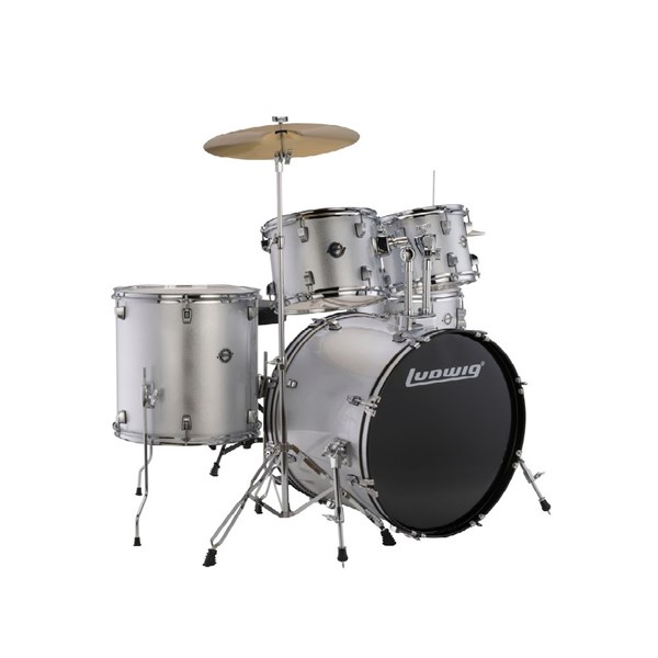 Ludwig LC1755DIR Accent Series 5-Piece Drum Set (Silver)