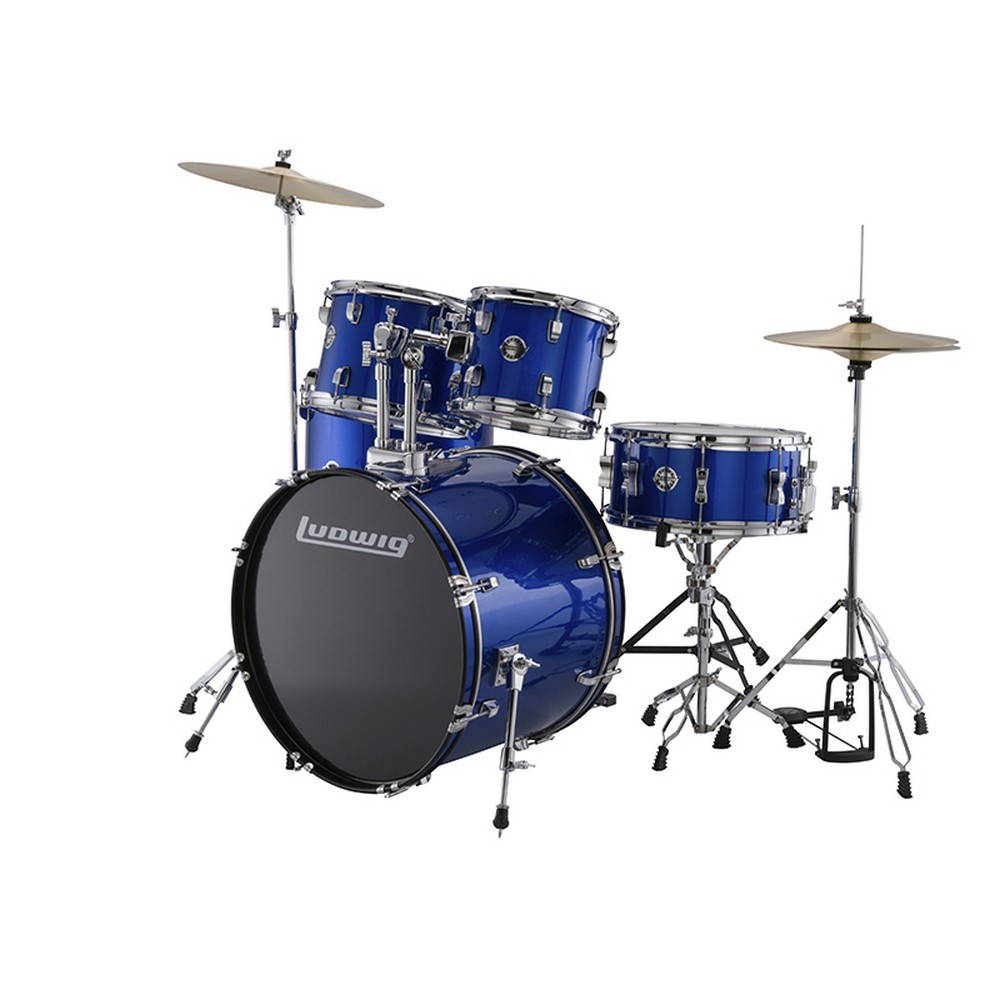 Ludwig LC1759DIR Accent Series 5Piece Drum Set (Blue) JB Music