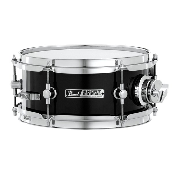 Pearl SFS10/C 4x10 inch Short Fuse Snare Drum with ISS Mount (Jet Black)