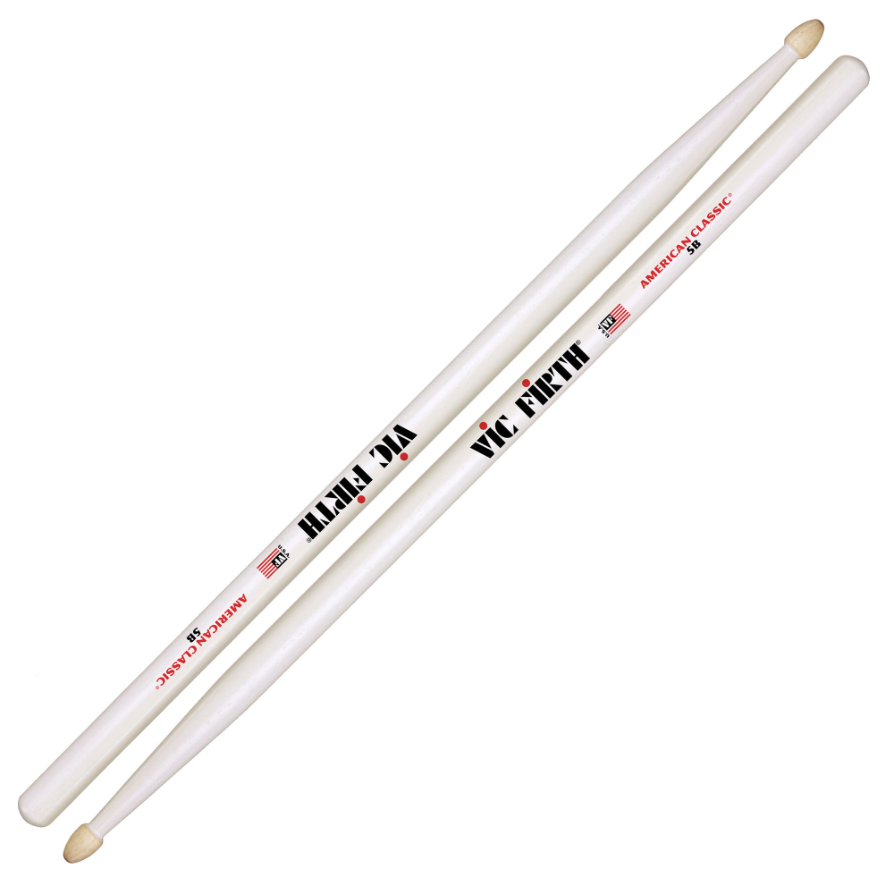Vic Firth 5B White Drum Sticks - 5BW
