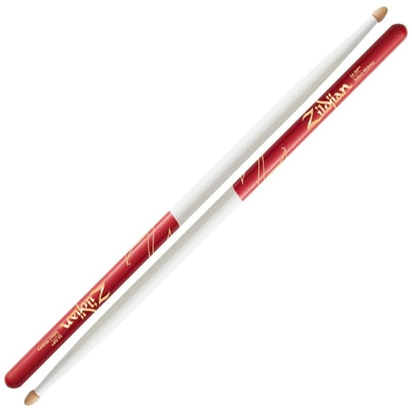 Zildjian 5A Acorn Wood White with Red Dip Drum Stick – Z5AACWDR