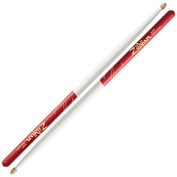 Zildjian 5A Acorn Wood White with Red Dip Drum Stick – Z5AACWDR