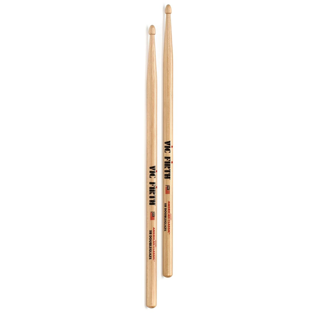 Vic Firth 5BDG American Classic Double Glaze Wood Tip 5B Drum Sticks