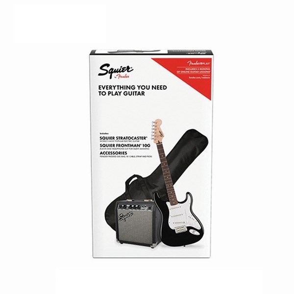 Squier by Fender Stratocaster Electric Guitar Pack   Black