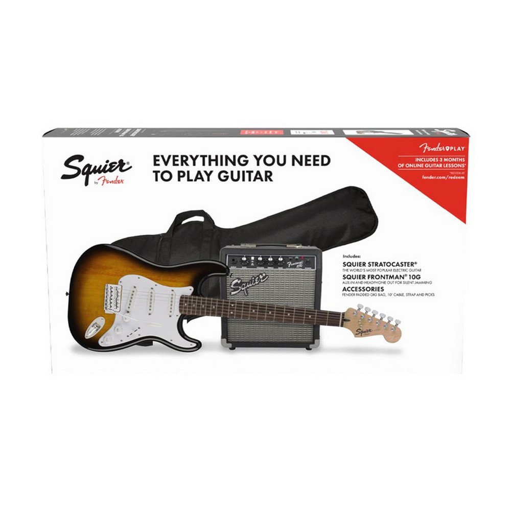 Squier by Fender Stratocaster Pack with 10G Amplifier LRL Fingerboard