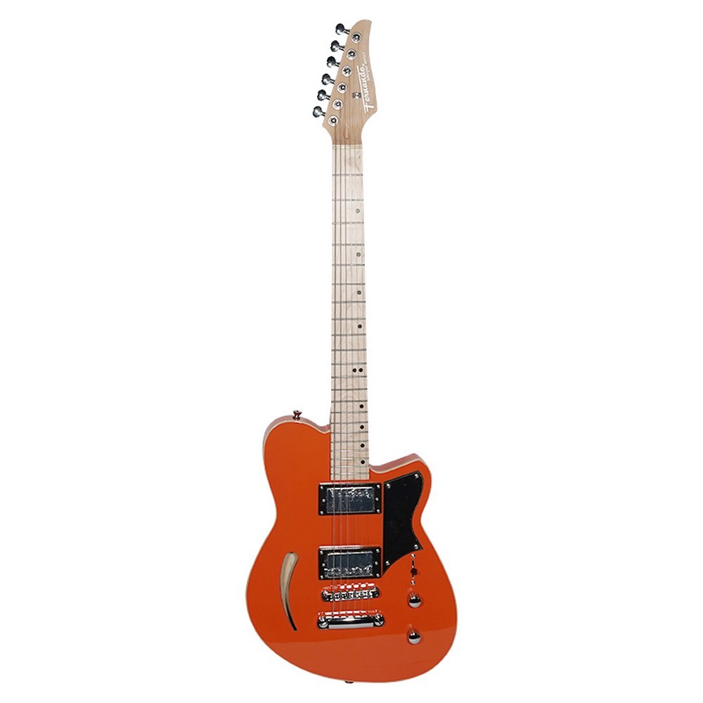 Fernando PJH99 Semi Hollow Electric Guitar (Orange) JB Music