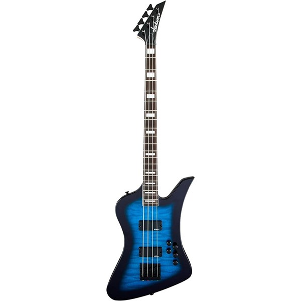 Jackson JS3Q JS Series Kelly Bird Bass Guitar (Transparent Blue Burst)