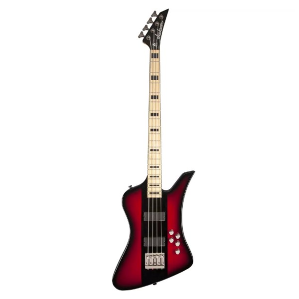Jackson Dave Ellefson Signature Kelly Bird IV Bass Guitar (RS Red Burst/Black Center stripe)
