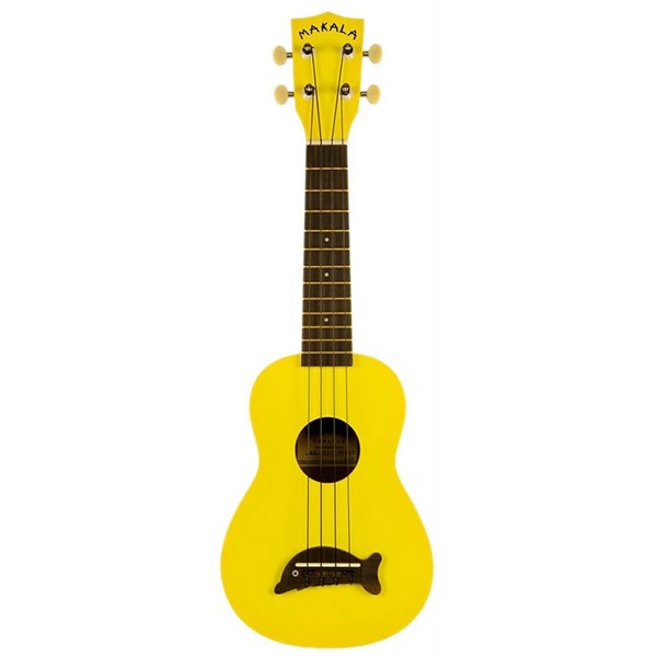 Kala Soprano Ukulele Makala Yellow Dolphin MK-SD/YL with Bag