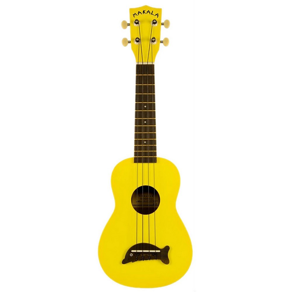 Kala Soprano Ukulele Makala Yellow Dolphin MKSD/YL with Bag JB Music