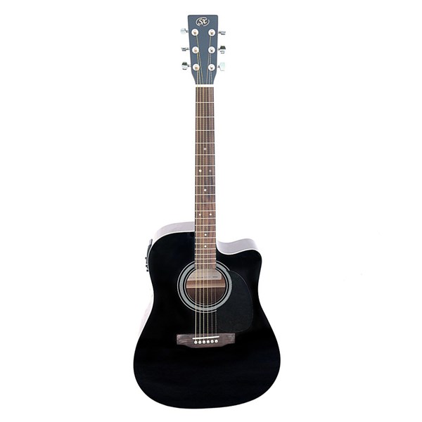 SX SD1-CE Electro Acoustic Guitar Cutaway (Black)