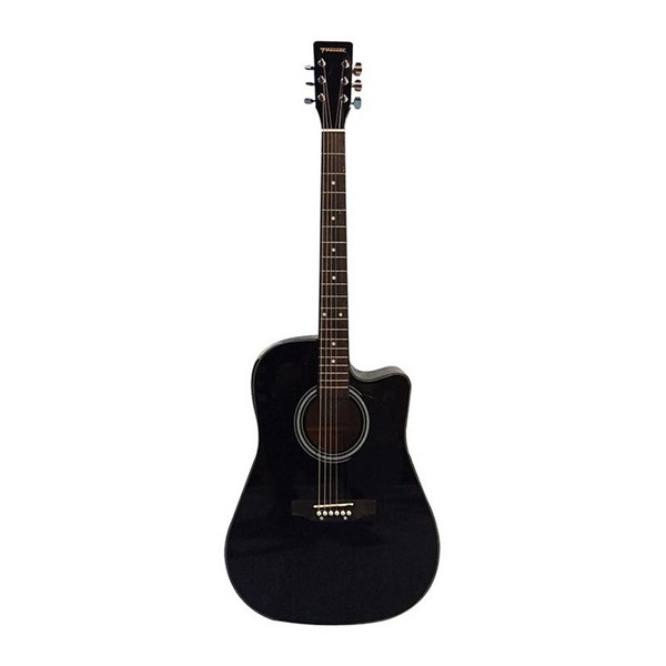 Fernando AW-41CEQ Dreadnaught Acoustic Guitar (Black)
