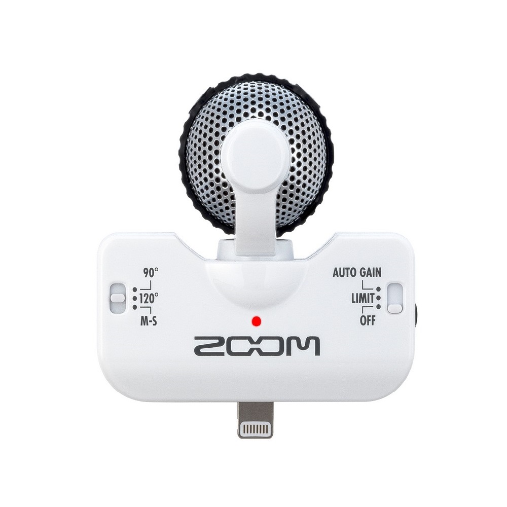 Zoom Mid-Side Condenser Mic for iOS IQ5 - White