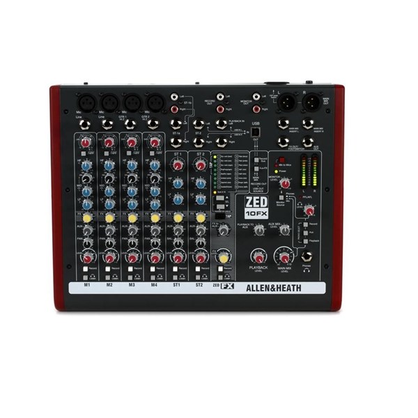Allen & Heath ZED-10FX Multipurpose Mixer with FX for Live Sound and Recording