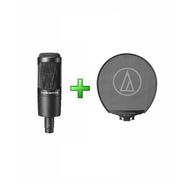 Audio-Technica AT2035-PF2 Studio Cardioid Condenser Microphone with Pop Filter