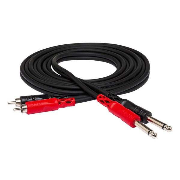 Hosa CPR-201 Dual 1/4 inch TS to Dual RCA Stereo Interconnect Cable