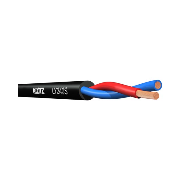 KLOTZ LY240S Speaker Cable 2 X 4.0mm2 PVC (1M Black)