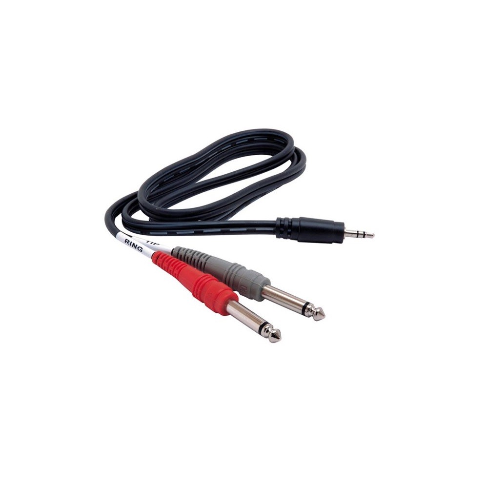 Hosa CMP159 Stereo Breakout Cable 3.5mm TRS Male to Left and Right 1/4