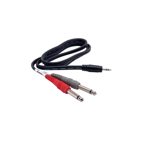 Hosa - CMP-159 Stereo Breakout Cable - 3.5mm TRS Male to Left and Right 1/4-inch TS Male - 10 foot