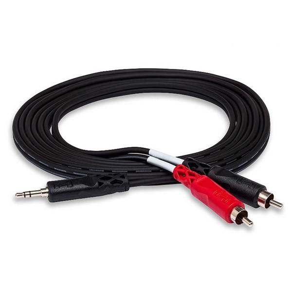 HOSA CMR-206 Stereo Breakout Cable Adaptor - 3.5 mm TRS to Dual RCA - 6 ft