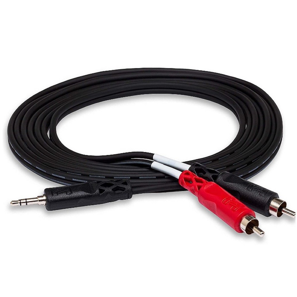 Hosa CMR-210 TRS to Dual RCA Cable 3.5 mm Stereo Breakout 10 ft. - JB Music