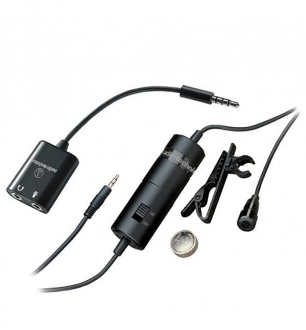 Audio-Technica ATR3350iS Omnidirectional Condenser Lavalier Microphone