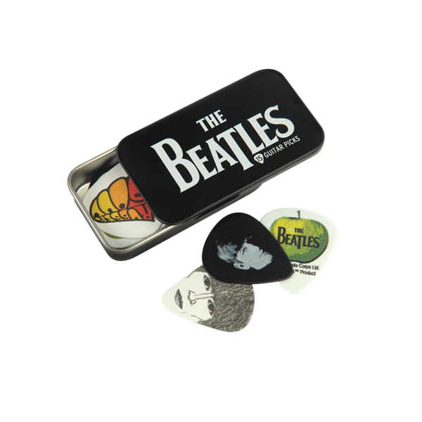 D'Addario Planet Waves 1CAB4-15BT1 The Beatles Classic Logo Guitar Picks Tins (Medium Gauge, 15-Pack)