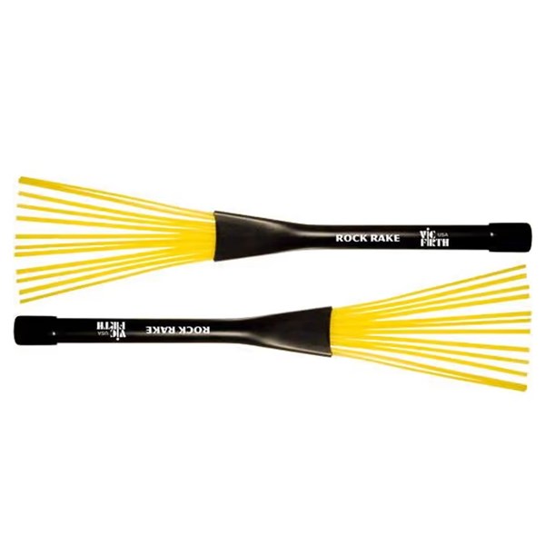 Vic Firth BRR Rock Rake Plastic Brushes (Yellow)