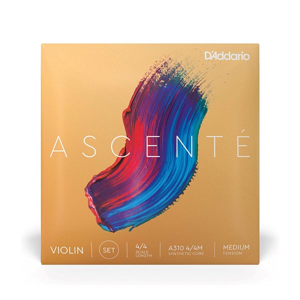 D'Addario A310 Ascenté Violin String Set - 4/4 Scale - Medium Tension 