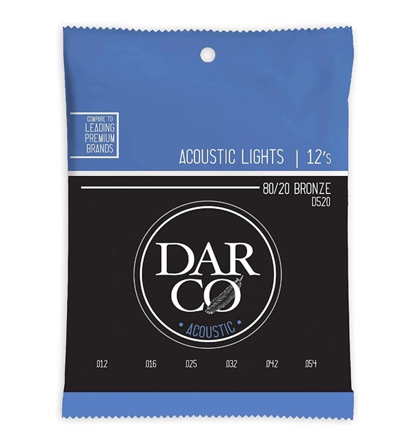 Martin & Co. Darco Y18D520 80/20 Bronze Acoustic Guitar Strings Light 12-54