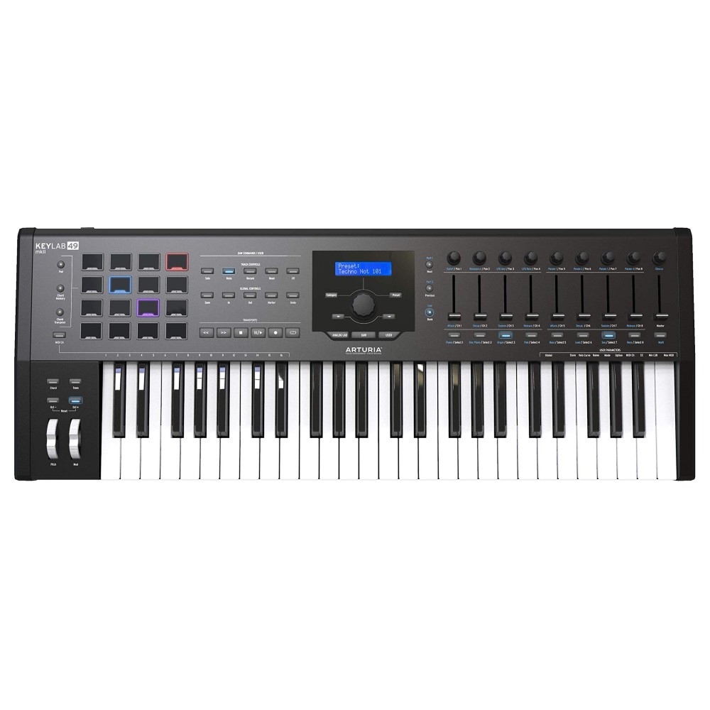 Arturia KeyLab Essential mk3 — 61 Key USB MIDI Keyboard Controller with  Analog Lab V Software Included