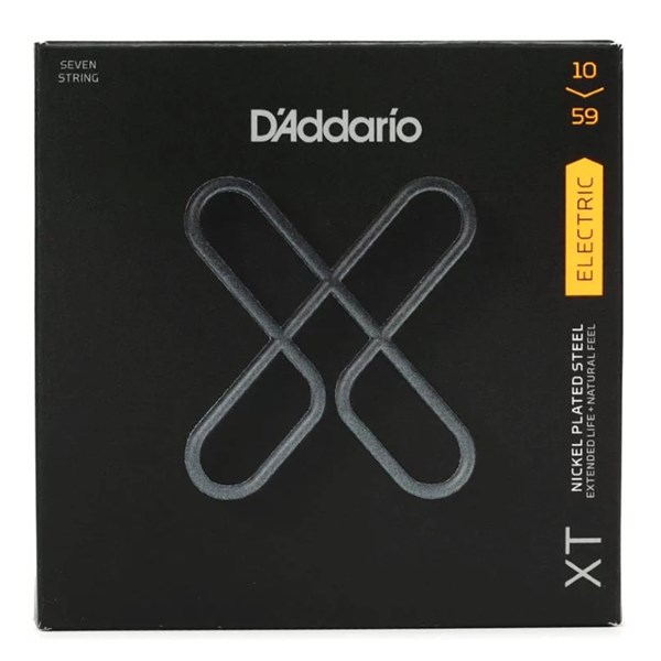 D'Addario XTE1059 XT Nickel-plated Steel Electric Guitar Strings - 10-59 7-string