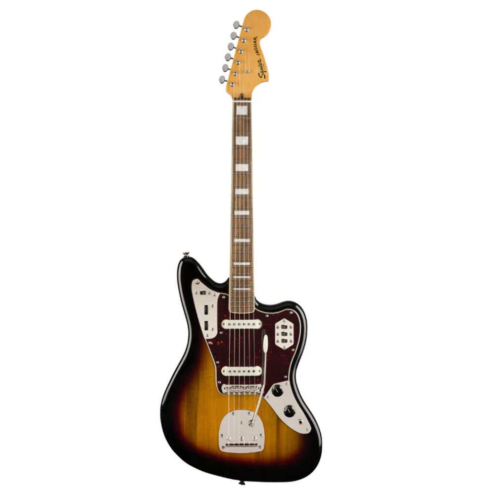 ophavsret Framework kulhydrat Squier by Fender Classic Vibe '70s Jaguar Electric Guitar - Indian Laurel  Fingerboard - 3-Tone Sunburst (374090500) - JB Music
