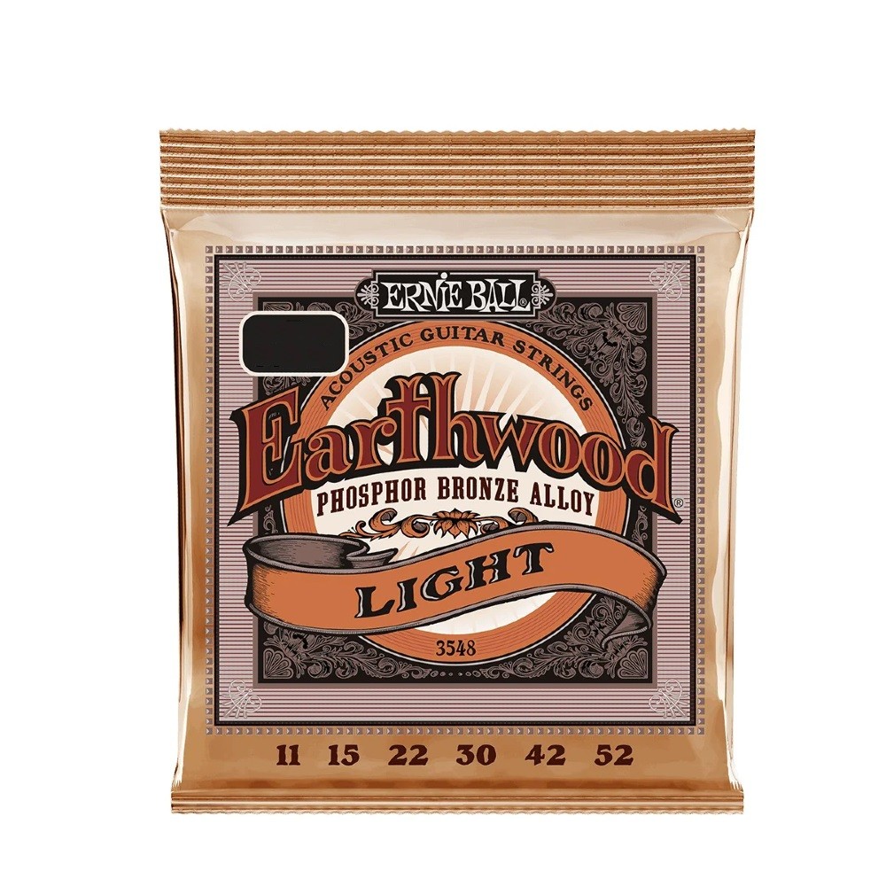 Ernie Ball 3548 Earthwood Phosphor Bronze Acoustic Guitar Strings (11-52)