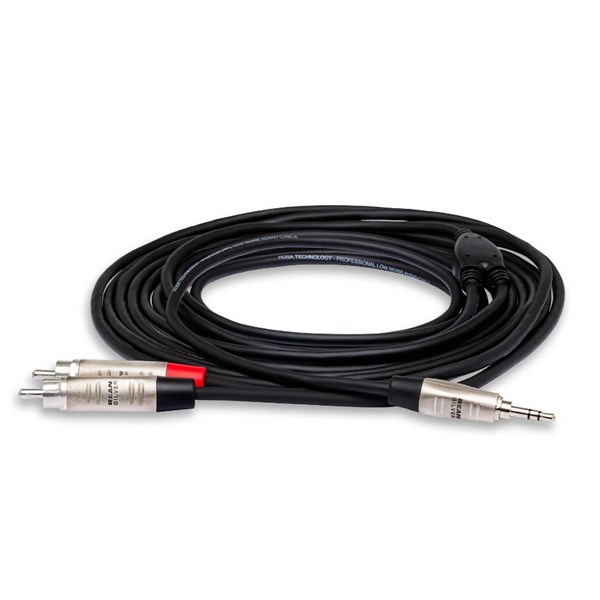 Hosa HMR-006Y Pro Stereo Breakout  Cable 3.5 mm TRS to Dual RCA 6 ft.