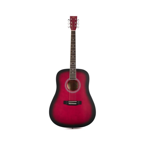 SX SD104RDS Dreadnought Acoustic Guitar (Red Sunburst)