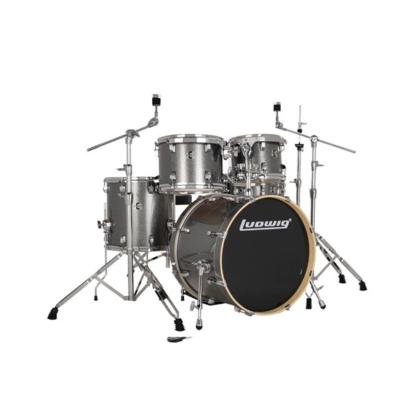 Ludwig Element Evolution 22-inch 5-piece Drum Set w/ Hardware - Platinum Sparkle (LE522028DIR)