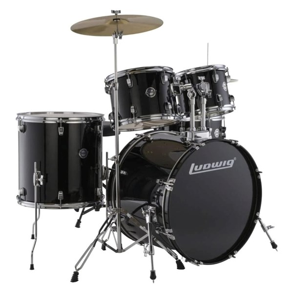 Ludwig LC19011DIR Accent Fuse 5-piece Drum Set (Black Sparkle)