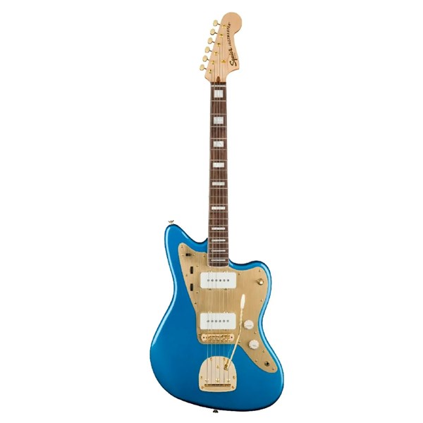 Squier by Fender 40th Anniversary Jazzmaster Electric Guitar Gold Edition - Lake Placid Blue (379420502)