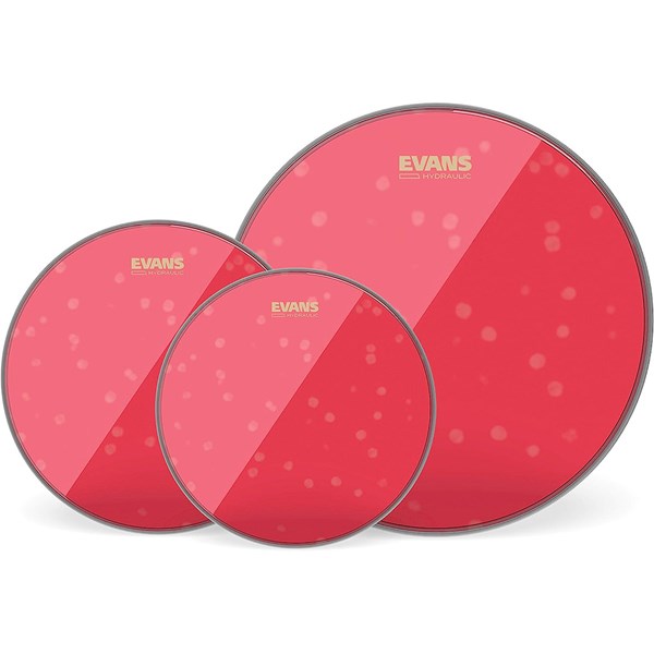 Evans Hydraulic Red Fusion Pack Drum Heads with UV1 Snare Head (EPP-HRUV1-F)